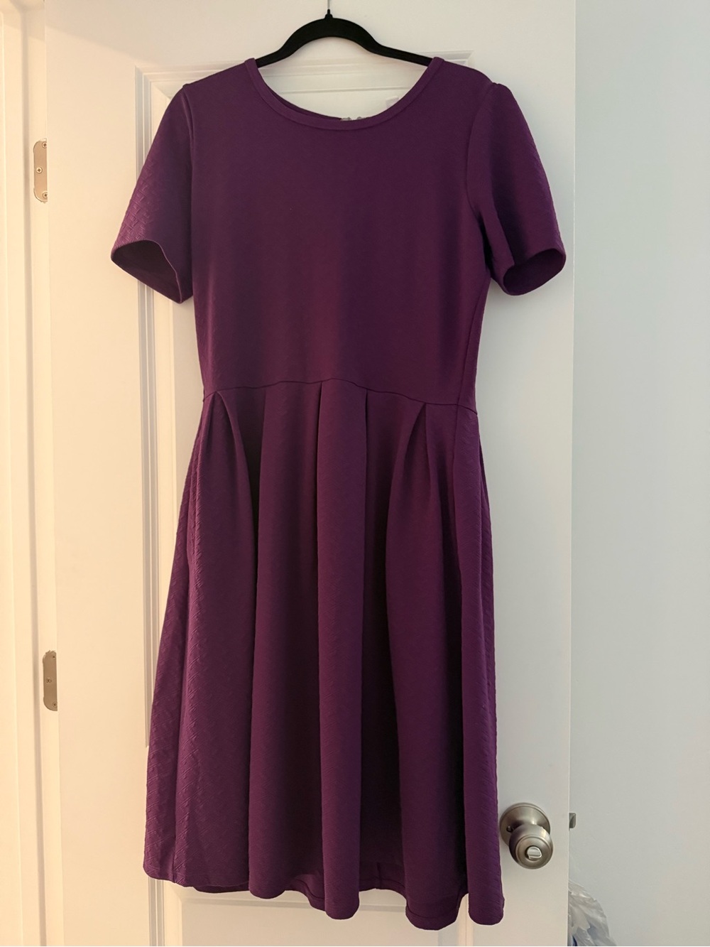 LuLaRoe Purple Short-Sleeve Fit & Flare Dress